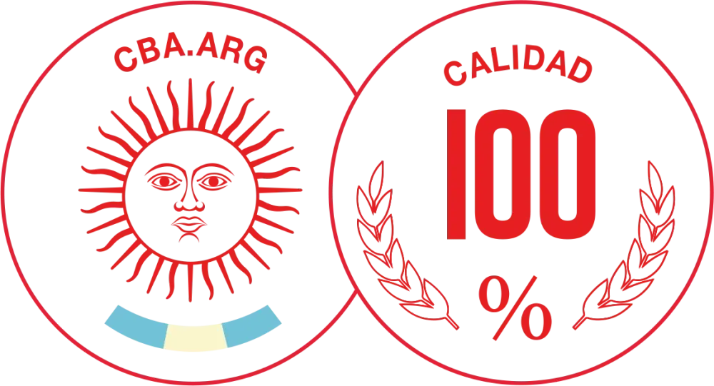Sellos: Córdoba, Argentina y Calidad 100%